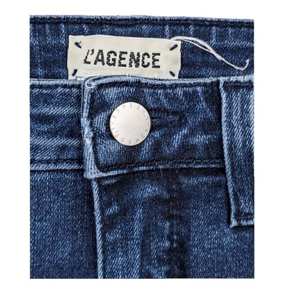 L'AGENCE Women's High Rise Skinny Margot Dark Wash Prime Blue Jeans Size 26 - Picture 13 of 14